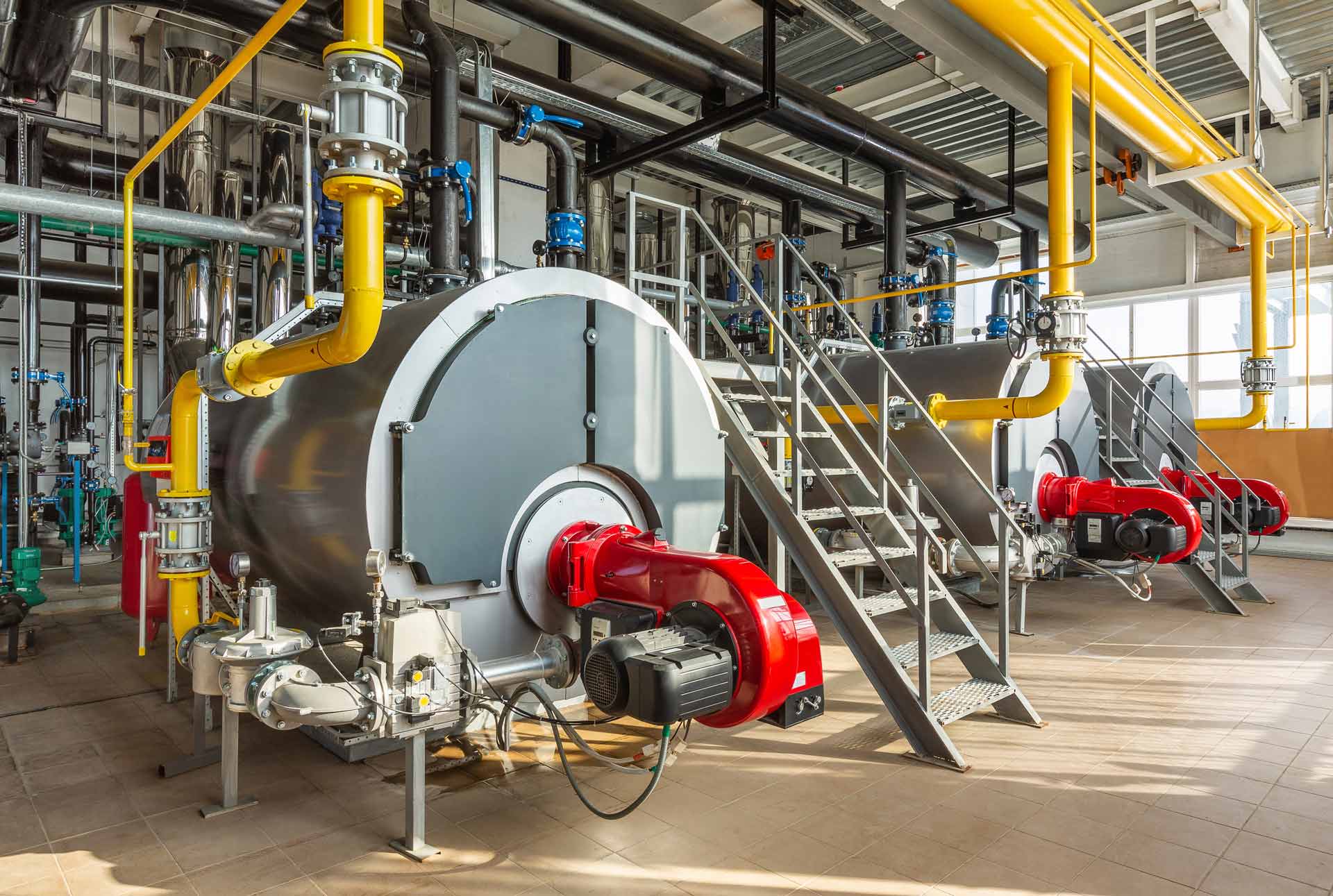 Yellow fire tube boiler